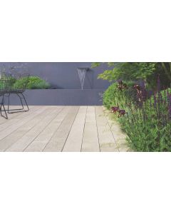 *CLEARANCE* MILLBOARD MDE126L ENHANCED GRAIN SLIM DECKING BOARD *LIMED OAK* 126MM X 32MM X 3.6M