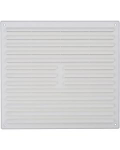 (C) 1212WF TIMLOC WHITE LOUVRE VENT WITH FLYSCREEN 9" X 9"