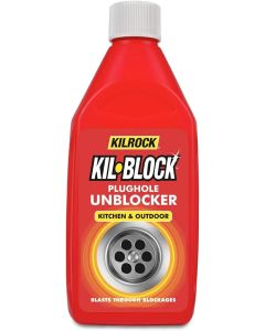 KILROCK EXTRA STRONG KITCHEN & OUTDOOR PLUGHOLE UNBLOCKER 500ML 1743
