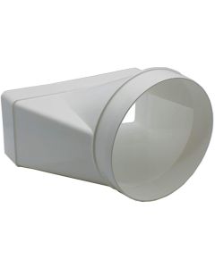 DOMUS 970 MD220 STRAIGHT FLAT CHANNEL DUCT TO ROUND ADAPTOR 220MM X 150MM