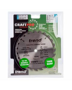 CSB/18424TA TREND WOOD CORDLESS CIRCULAR SAW BLADE 184MM DIA X 16MM BORE X 24T