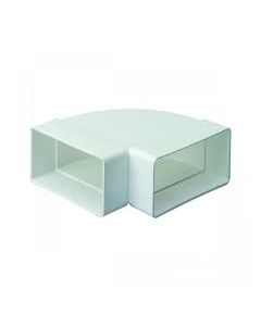 DD050 DOMUS S100 FLAT CHANNEL DUCT HORIZONTAL 90DEG BEND 110MM X 54MM