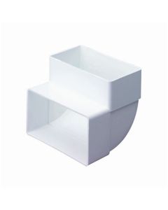 DD060 DOMUS S100 FLAT CHANNEL DUCT VERTICAL 90DEG BEND 110MM X 54MM