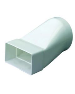 DD070 DOMUS S100 STRAIGHT FLAT CHANNEL DUCT TO ROUND ADAPTOR 110MM X 100MM