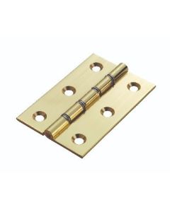 HDSW1/BP CARLISLE BRASS DOUBLE STEEL WASHERED HINGE  76 X 50 X 2MM  BRASS [PK-2]