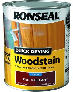 30609 RONSEAL QUICK DRYING WOODSTAIN SATIN 750ML  MAHOGANY