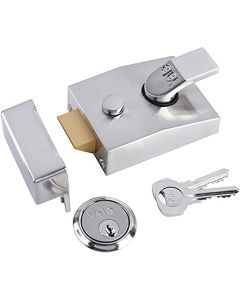 *CLEARANCE* YALE P-89-CH-CH-60 NIGHT LATCH 60MM HIGH SECURITY CHROME