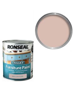 37484 RONSEAL CHALKY FURNITURE PAINT ENGLISH ROSE 750ML
