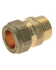 EMBRASS MALE COUPLING HEAVY PATTERN 15MM X 1/2"