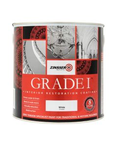 *CLEARANCE* ZINSSER GRADE-1 INTERIOR RESTORATION COATING MATT WHITE 2.5LTR
