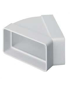 * CLEARANCE * (C) DD055 DOMUS S100 FLAT CHANNEL DUCT HORIZONTAL 45DEG BEND 110MM X 54MM