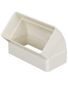 DD075 DOMUS S100 FLAT CHANNEL DUCT VERTICAL 45DEG BEND 110MM X 54MM