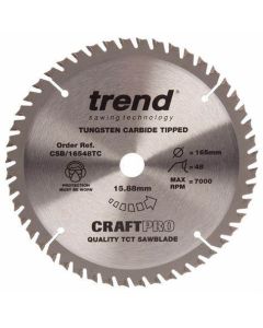 CSB/16548B TREND WOOD CIRCULAR SAW BLADE 165MM DIA X 20MM BORE X 48T