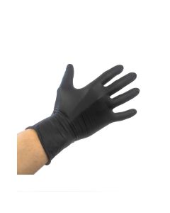 RODO DEXTRA TOUCH HD DISPOSABLE NITRILE GLOVES BLACK - SIZE XL (Box x 100)