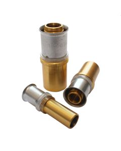MLCPCL02 MAINCOR PRESS TO COPPER 30MM CONNECTOR W/ BRASS COMPRESSION TAIL 20 X 22MM