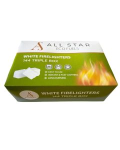 WHITE FIRELIGHTERS 96 BOX - (ONE GREEN BOX)