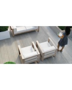 MILLBOARD MDE126D ENHANCED GRAIN SLIM DECKING BOARD *SMOKED OAK* 126MM X 32MM X 3.6M