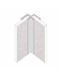 FIBO WP110-INT PVC PROFILE 2400MM WHITE INTERNAL CORNER