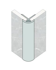 FIBO WP110-EXT PVC PROFILE 2400MM WHITE EXTERNAL CORNER