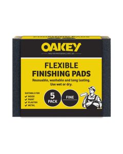 66623305881 OAKEY CARDED FLEXIBLE FINISHING PAD 140 X 115 X 5MM FINE [PK X 5]