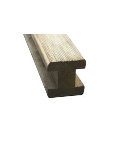 PRESSURE TREATED REEDED SLOTTED "H" FENCE POST (8FT) - 2400 x 94 x 94MM