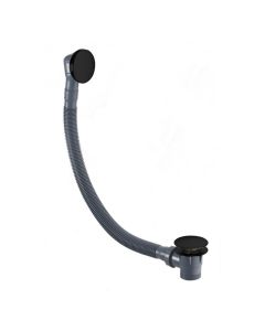 98.1012 BATH CLICKER WASTE WITH OVERFLOW - MATT BLACK *O*