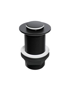 14.532 UNSLOTTED PUSH BUTTON BASIN WASTE - MATT BLACK *O*