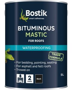 BOSTIK ALL WEATHER TROWEL APPLIED BITUMINOUS MASTIC BLACK 5LTR
