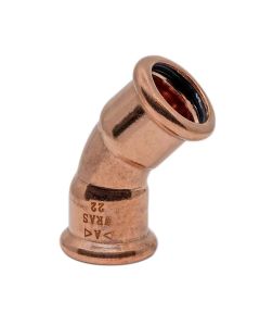 (C) COPPER PRESS 22MM OBTUSE ELBOW 45 DEG