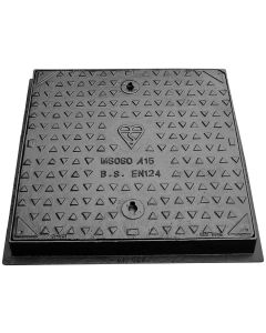 DMS1B2/6045/K CAST IRON B125 MANHOLE C&F 12.5T 600 X 450 X 40MM SOLID TOP SINGLE SEAL