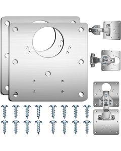 99050 ECLIPSE CABINET HINGE FIXING REPAIR PLATES SS [PK-2]