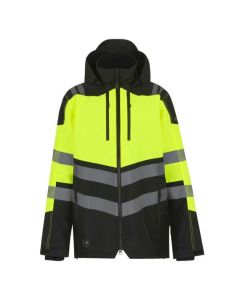 *CLEARANCE* REGATTA HI-VIS X-PRO WATERPROOF BLACK/YELLOW SHELL JACKET (CLASS 2)  SMALL