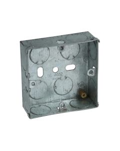 EMBRASS GALVANISED METAL BOX SINGLE 25MM
