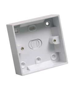 EMBRASS PLASTIC PATTRESS BOX SINGLE 25MM