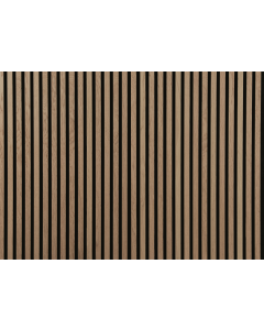 ACOUSTIC PREMIUM  SLATTED WALL PANEL 605 X 2440MM LIGHT OAK