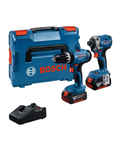 BOSCH  PROFESSIONAL TWIN PACK GSB18V-25 & GDR18V-215, 2X 4AH BATTERIES