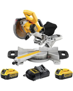 DEWALT DCS365M2-GB184MM MITRE SAW 18V INCLUDED 2 X 4AH BATTERIES & CHARGER