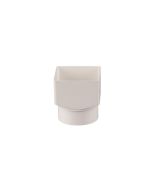 BRETT SQUARE TO ROUND DOWNPIPE ADAPTOR WHITE BR517W