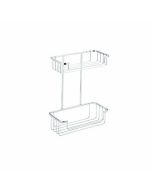 CROYDEX QM390541 S/S 2 TIER COSMETIC BASKET 315X250X125MM