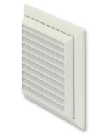 (C) DOMUS F4904W 100MM(4") EASIPIPE RIGID DUCT LOUVERED EXTERNAL GRILLE W/ FLYSCREEN