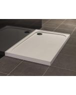 D76SQ MERLYN M STONE TRAY 760 SQUARE WITH DWAS 90MM WASTE (CORNER WASTE)