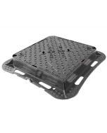 DMT0D4/6767/KT CAST IRON D400 MANHOLE C&F 675 X 675 X 100MM DOUBLE TRIANGULAR TRISTAR