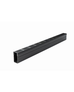 ACO THRESHOLD DRAIN - BLACK ALUMINIUM GRATING - 1000MM (A15)