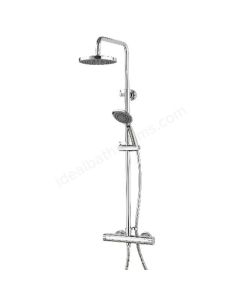 AQ150BAR2 AQUALISA ROUND SHOWER COLUMN COOL TOUCH (INC FIXING KIT) LP/HP - CHROME