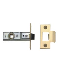 YHD26S-PB/SS-3.0 UNION HD TUBULAR LATCH 3.0" BRASS/STAINLESS STEEL [VIS-PACK]