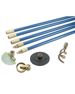 DRS4 BARCO DRAIN ROD SET W/SCRAPER, WORMSCREW & CLEANING WHEEL