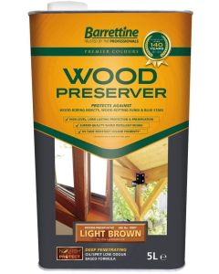 WOLB005 BARRETTINE  WOOD PRESERVER LIGHT BROWN 5LTR