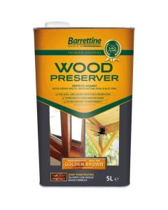 WOGB005 BARRETTINE WOOD PRESERVER GOLDEN BROWN 5LTR