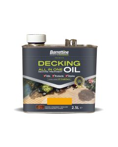 DTCL2.5 BARRETTINE DECKING OIL ALL-IN-ONE TREATMENT 2.5LTR CLEAR