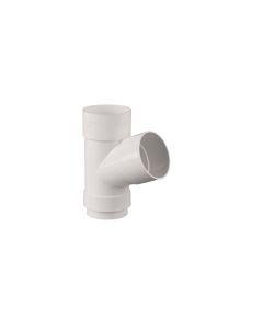 (C) BRETT MARTIN BR218A ROUND DOWNPIPE 112.5 DEGREE BRANCH WHITE